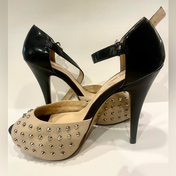 Material Girl Studded Open-toe Platform Pumps - Picture 2 of 3